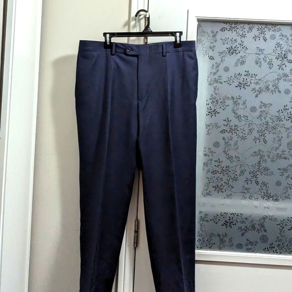 3/$30. Keith Moor 100 % wool, navy Blue Dress Pants. - Picture 1 of 7
